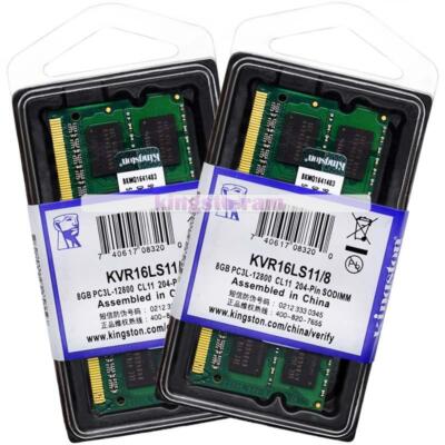 Kingston 16GB 2x8GB DDR3L 1600MHz 2RX8 1.35V PC3L-12800S SO-DIMM Laptop Speicher