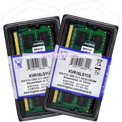 MARKENLOS Kingston 16GB 2x8GB DDR3L 1600MHz 2RX8 1.35V PC3L-12800S SO-DIMM Laptop Speicher