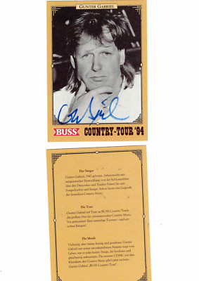 Gunter Gabriel autograph card, original signed, (ZDF hit parade) rare postcard