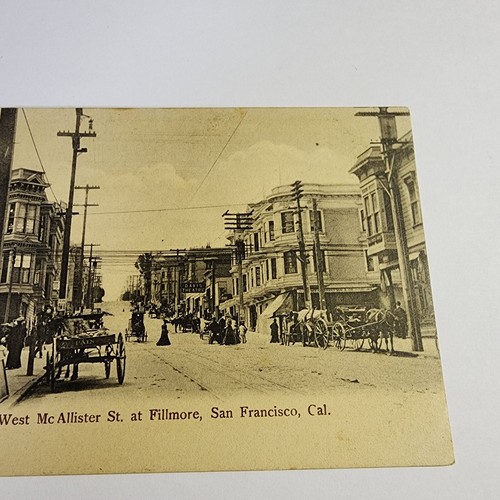 Postal de San Francisco California RPPC West Mcallister St. Fillmore vista callejera - Imagen 5 de 9