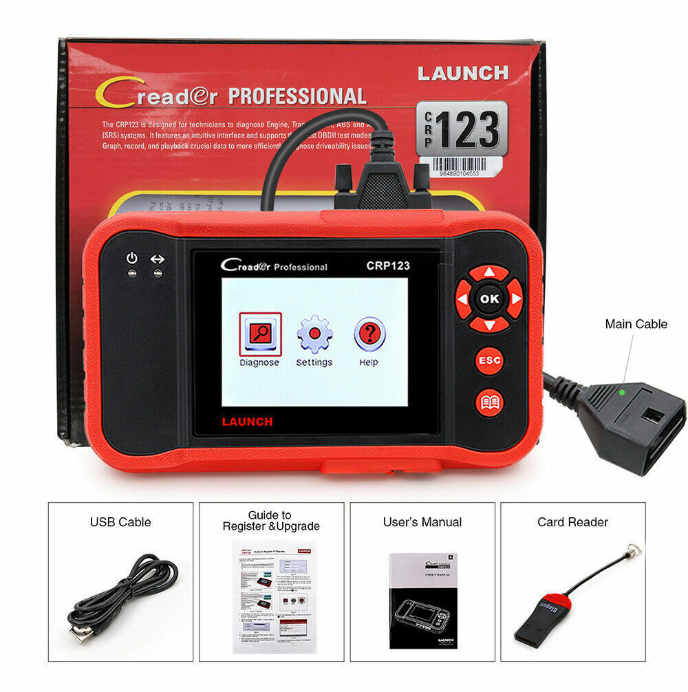 LAUNCH X431 CRP123 V2.0 PLUS obd2 Leitor De Código Automático scanner