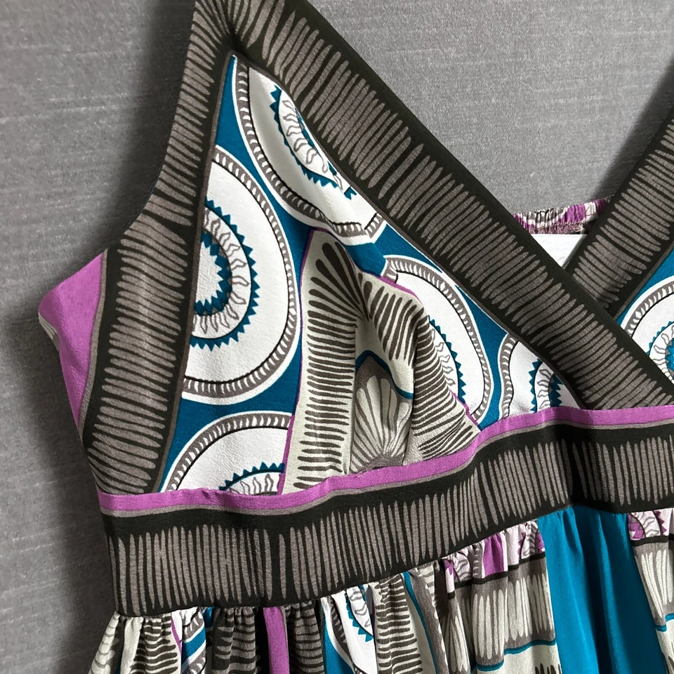 Vestido sin Mangas De Colección 14 Rosa Marrón Seda Años 90 y2k Babydoll Boho Hippie Festival Grunge Foto 3 de 4