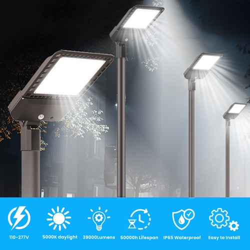 200Watt LED Parking Lot Light With Photocell Commercial Street Shoebox Pole Lamp - Picture 14 of 14