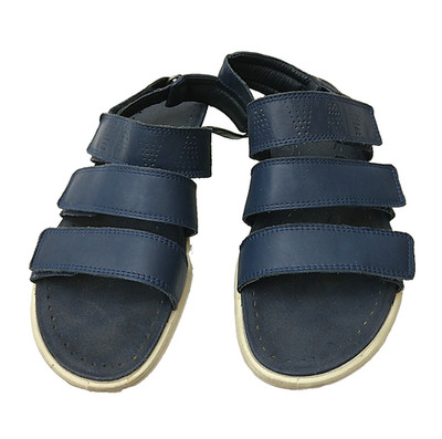 ECCO Sandals Womens 9 Blue Cruise Leather Multi Strap Adjustable Comfort Walking