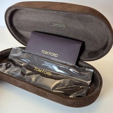 Tom Ford Large Brown Velvet Sunglass Box, Cleaning Cloth, Card