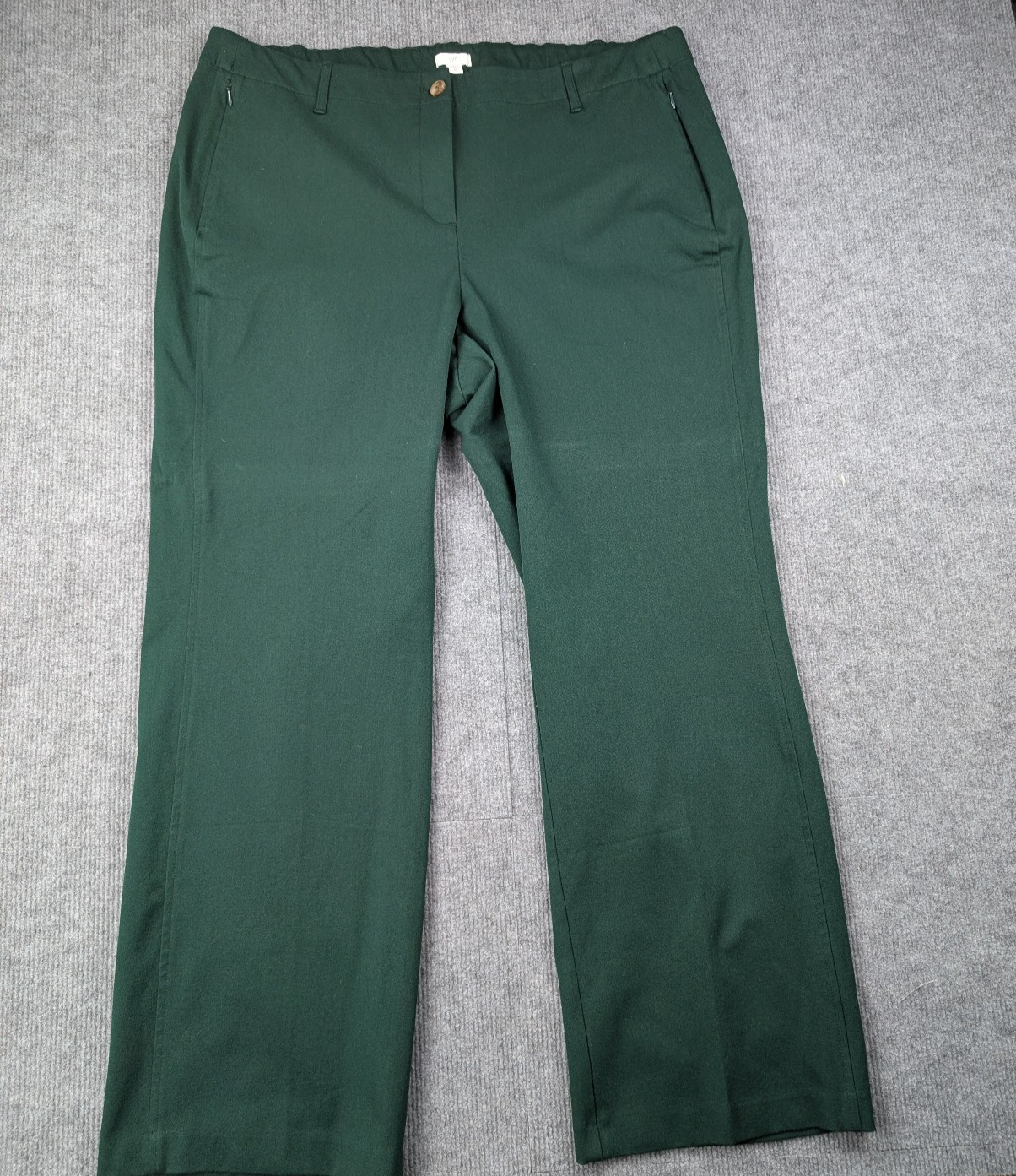 J Jill Trousers Womens 20 Wide Leg Kelly Green Career Stretch Comfort Minimalist