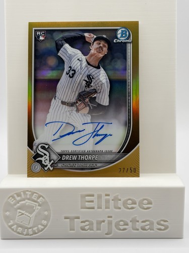 2025 Bowman Chrome Baseball #PRV-DT Drew Thorpe Auto Gold /50 Rookie RC