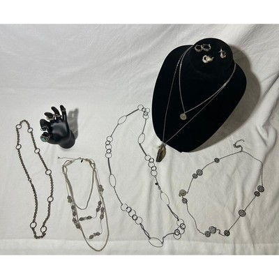4-5lbs Lot of Assorted Necklaces Rings Earrings Bracelets Fashion Jewelry Women