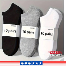 5/10 Pack Unisex Ankle Socks Breathable Lightweight Sports Socks