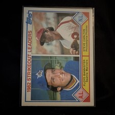 Topps Steve Carlton Floyd Bannister Phillies Mariners MLB 1982 Strikeout Leader…