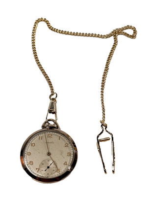 Vintage Swiss Longines, 10K Gold Filled, 17 Jewel, Open Face Pocket Watch, Works