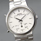 Vintage [N MINT] SEIKO Business Timing 8M11-7000 White Alarm 33m QZ Men's Watch
