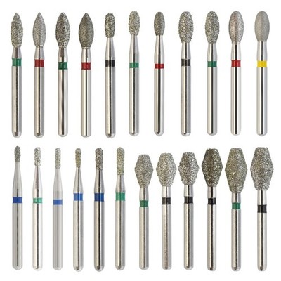 Dental Burs Diamond FG Egg Football Barrel Pear Bur Coarse High Speed 379 830