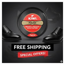 36g Kiwi Shoe Polish Boot Polish Wax Shine Black Protects and Nourishes