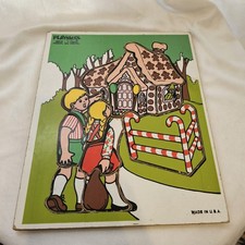 Vintage Hanzel And Gretel Children’s Playskool Wooden Jigsaw Puzzle USA Made