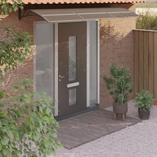 Door Canopy Black 118.1x39.4 Polycarbonate