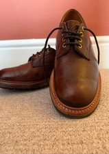 Tricker's Daniel Derby Shoes UK Size 9.5, Brown Buffalo.