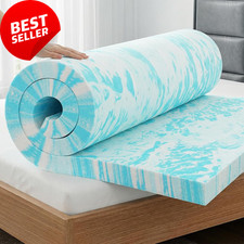 Queen 3 Inch Gel Memory Foam Mattress Topper Cooling CertiPUR-US