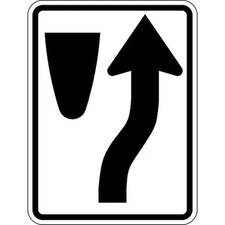 Lyle R4-7-18Ha Keep Right Traffic Sign, 24 In H, 18 In W, Aluminum, Vertical