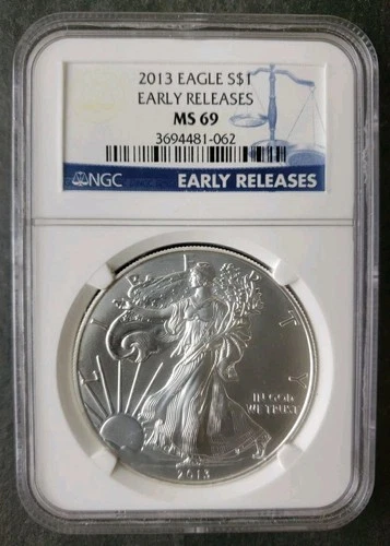 2013 $1 American Silver Eagle Dollar NGC MS69