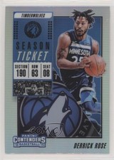 2018 Contenders Season Ticket Premium Edition Silver Prizm Derrick Rose #71 7zf