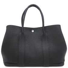 HERMES Tote Bag Garden party PM Negonda  black SilverMetal black Z stamp 【