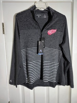 Women's Antigua Detroit Red Wings 1/4 Zip Long Sleeve Shirt Size XL Brand New