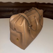 VINTAGE: Sport-Tasche/Weekender/Reise-Tasche, Kunstleder, beige, 70er Retro 70s