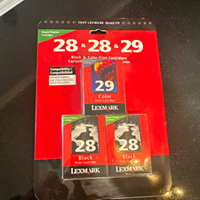 Lexmark Genuine 28/29 Inkjet Cartridges Combo Pack Black Tri-Color