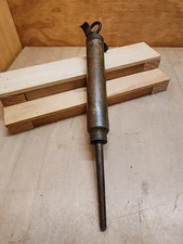 NY & NJ Lubricant Co. Brass Handle Push Grease Gun Vintage Oil Pump Mechanic