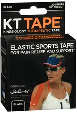 KT Tape Kinesiology Therapeutic Tape Elastic Sports Tape Precut Strips Black 20