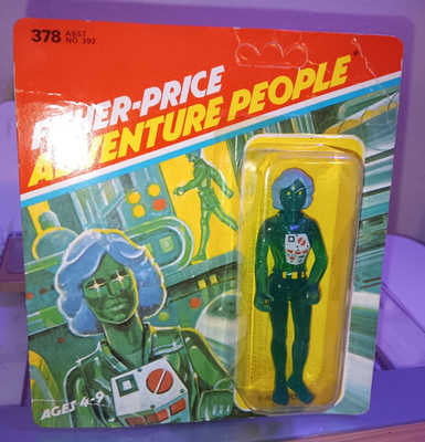 Vintage 1979 unpunched Fisher-Price Adventure People X-Ray Woman MOSC Space 378