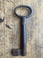 Rare! Authentic Antique primitive 18th C Large wrought iron Skeleton Key