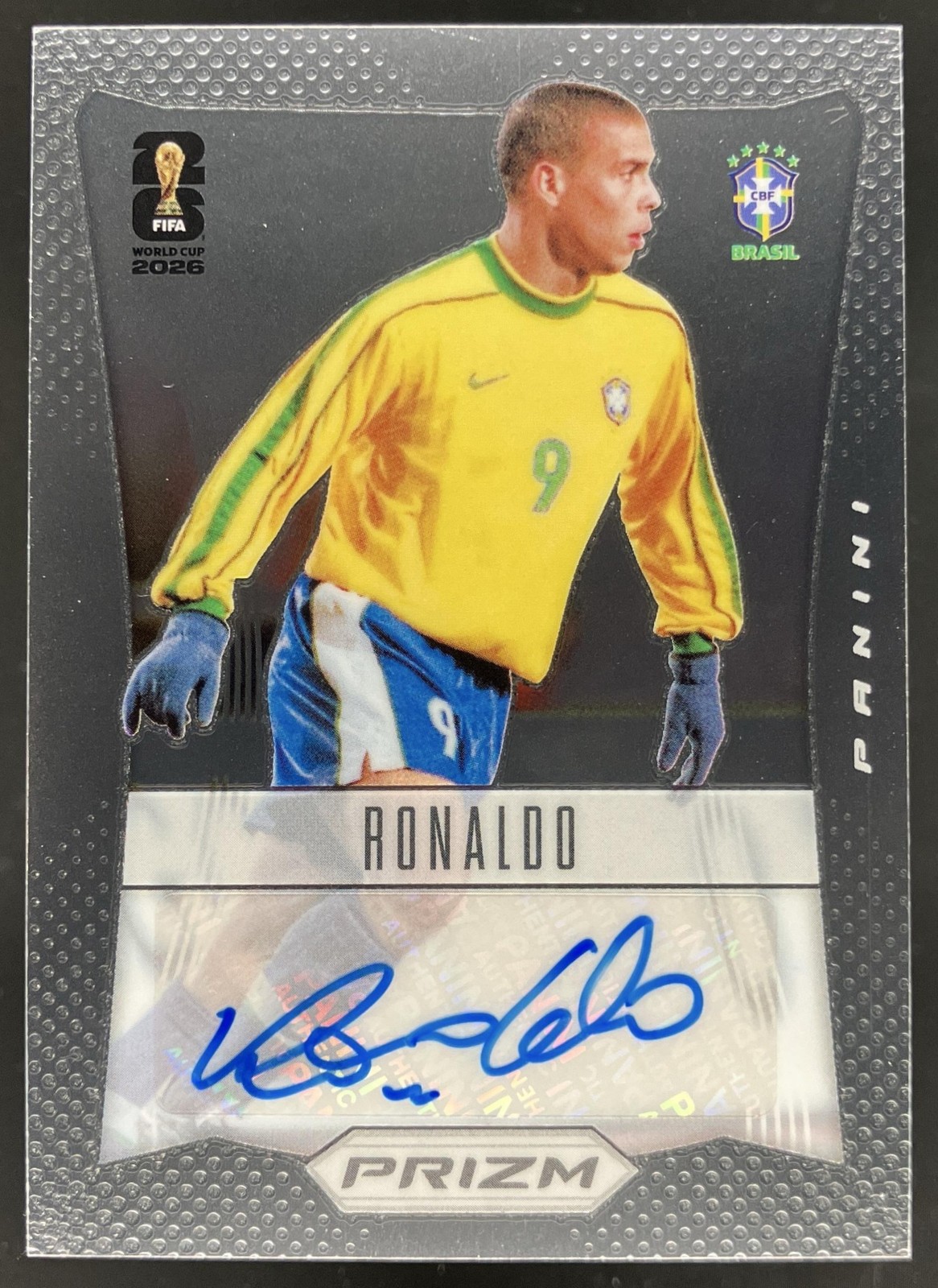 2026 Panini Prizm World Cup Ronaldo Throwback Signatures #12-R9 Auto Brazil view 1
