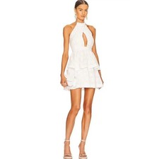 MILLY NWT WHITE GRAPHIC DOT DRESS