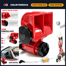 Super Loud 12v Air Horn Kit 125db Electric Snail Horns With Relay Wiring Harne