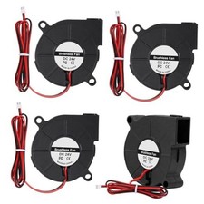 4pcs 50mm 5015 Blower Fan Fans Blower Turbine Turbo Dual Ball Bearing, 24V