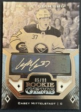 Casey Mittelstadt 2018-19 UD Black Diamond #RG-CM Rookie Gems Silver Auto /99
