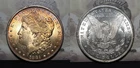 1881 P Morgan Dollar $1 Choice BU Beautiful Golden Toning