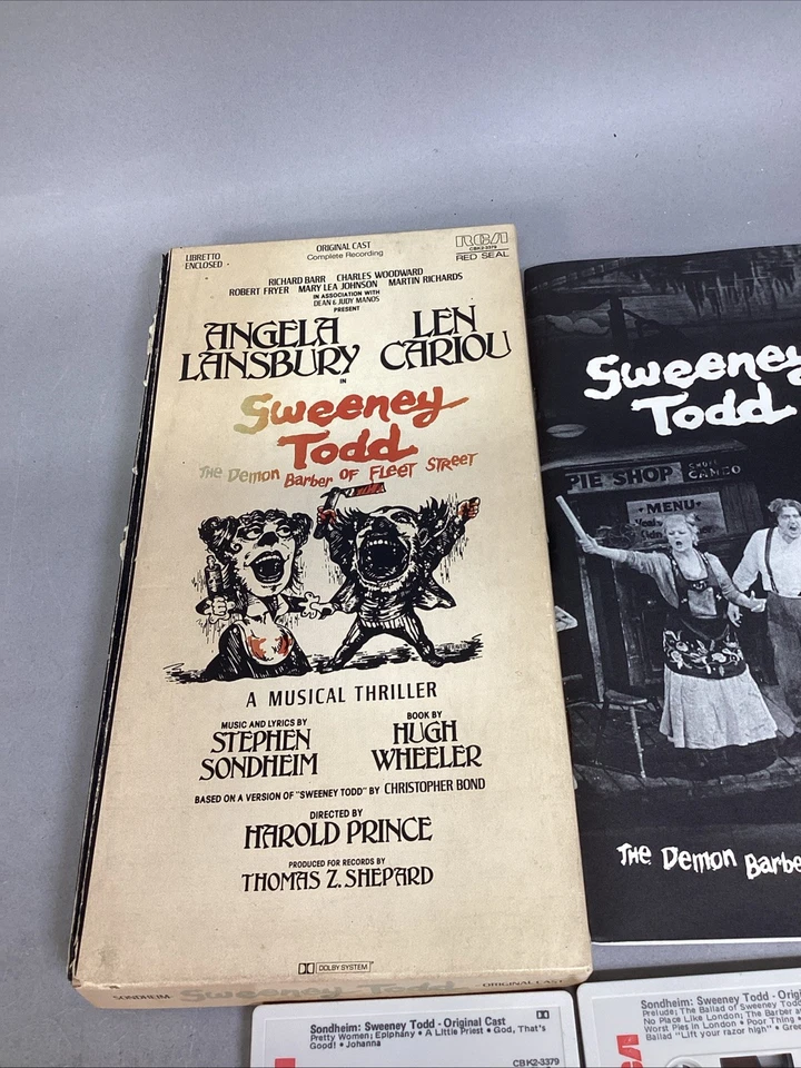 2 - Sweeney Todd The Demon Barber of Fleet Street 1979 Cast Recording Cassettes - Image 3 of 4
