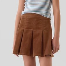 Gap Kids Corduroy Pleated Skirt Girls Size 6-7 Brown Pleated Small