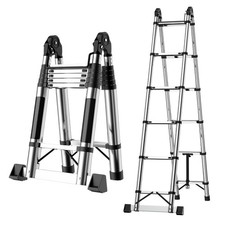Professional Telescoping Ladder with Locking Mechanism 330LB Capacity Heavy Duty