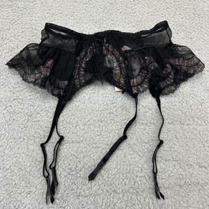 Victoria Secrtet Garter Belt Size Hipster Black Lingerie NWT