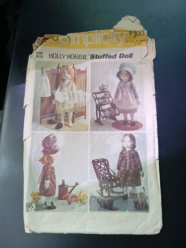 Simplicity Vintage 70s Pattern 6006 Holly Hobbie Rag Doll Wardrobe Prairie