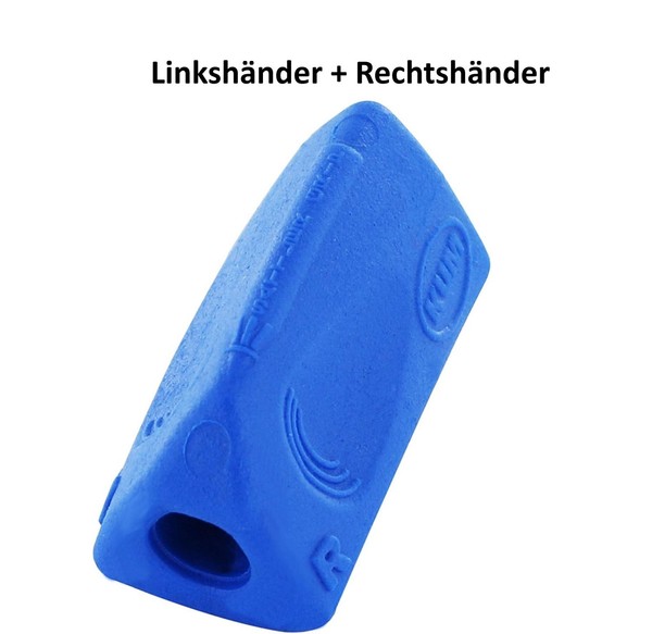 1X Kum Sattler Grip/Schreiblernhilfe/Griff/Schreibhilfe - Gummi Blau - Dreieckig-image