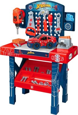 World Tech Toys Spider-Man Tool Bench Playset with Take Apart Car 84 Pieces