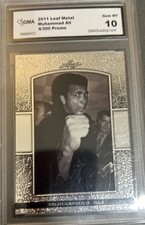 2011 LEAF METAL NATIONAL CONV. PROMO #P-1 MUHAMMAD ALI #4/300 Gem mint 10 Grade!