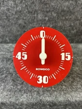 VINTAGE ROWOCO RED WHITE KITCHEN COOKING TIMER ITALORA MILANO ITALY *PLEASE READ