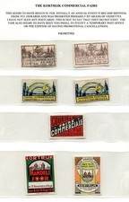 Belgium 1928-37 “Kortrijk Commercial Fair” 7 different Vignettes / Cinderellas