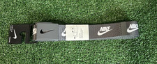 Nike Golf Reversible Web Belt Cut to Fit Men's Futura Logo Gray and White, New